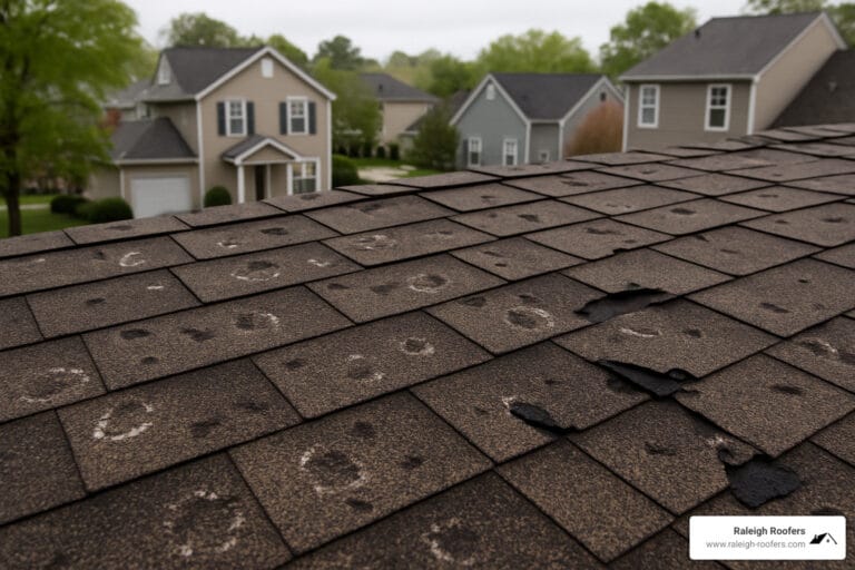 hail damage roof Raleigh