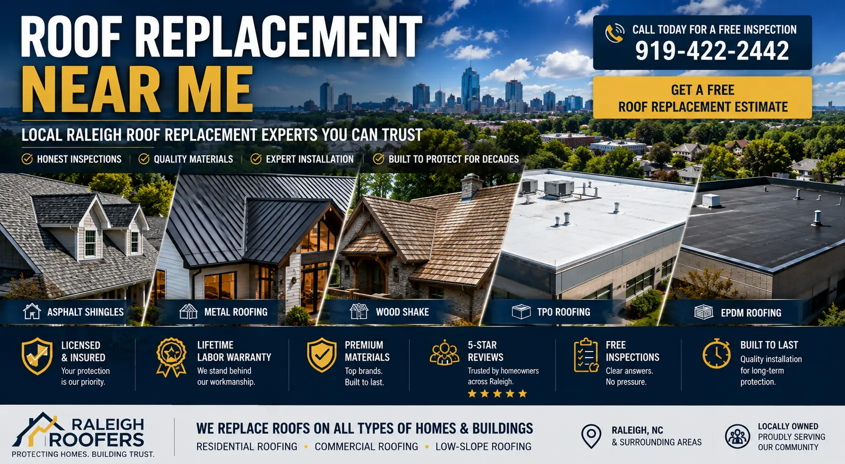 Roof replacement near me